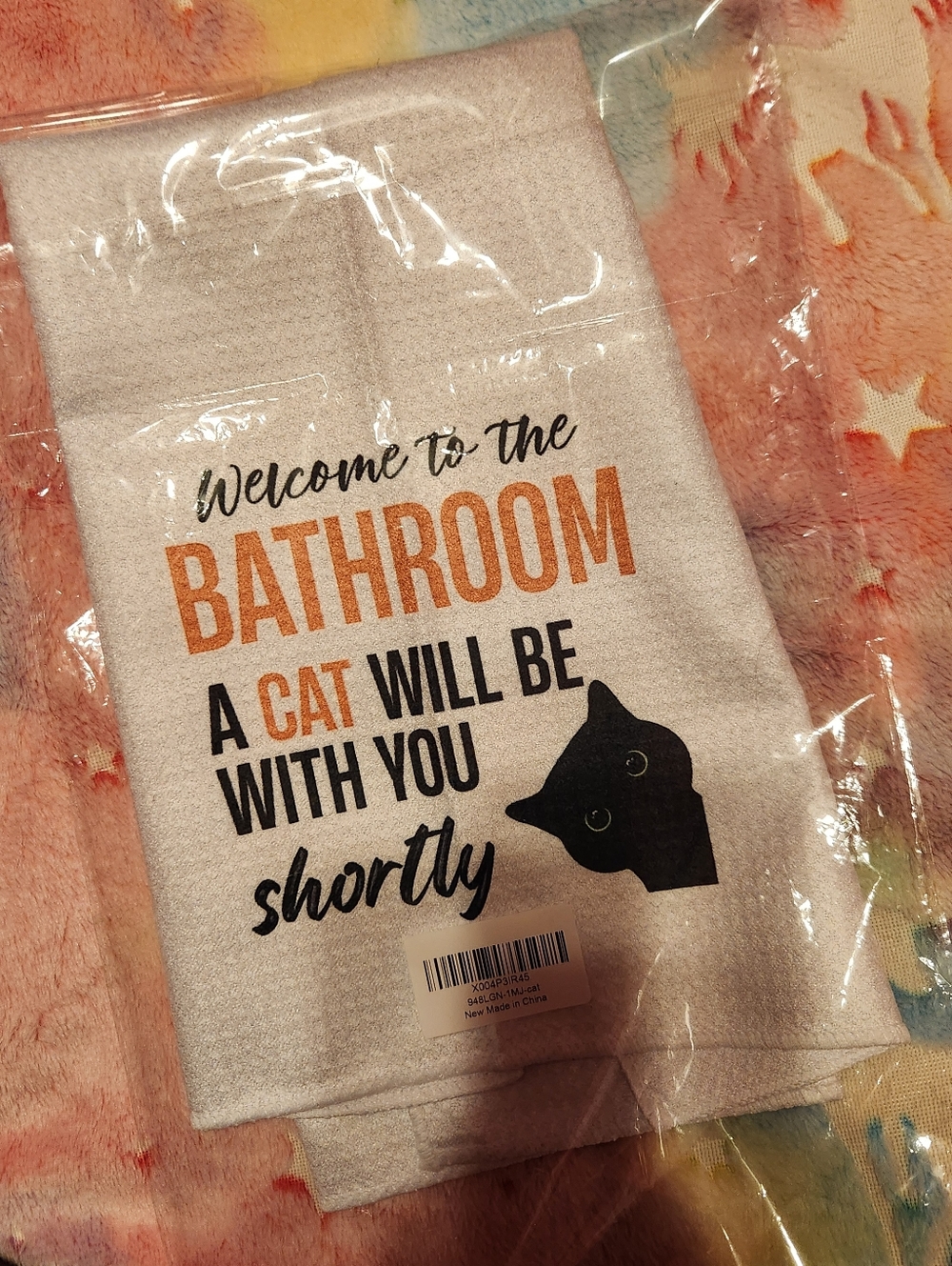 Cat Bathroom Hand Towel